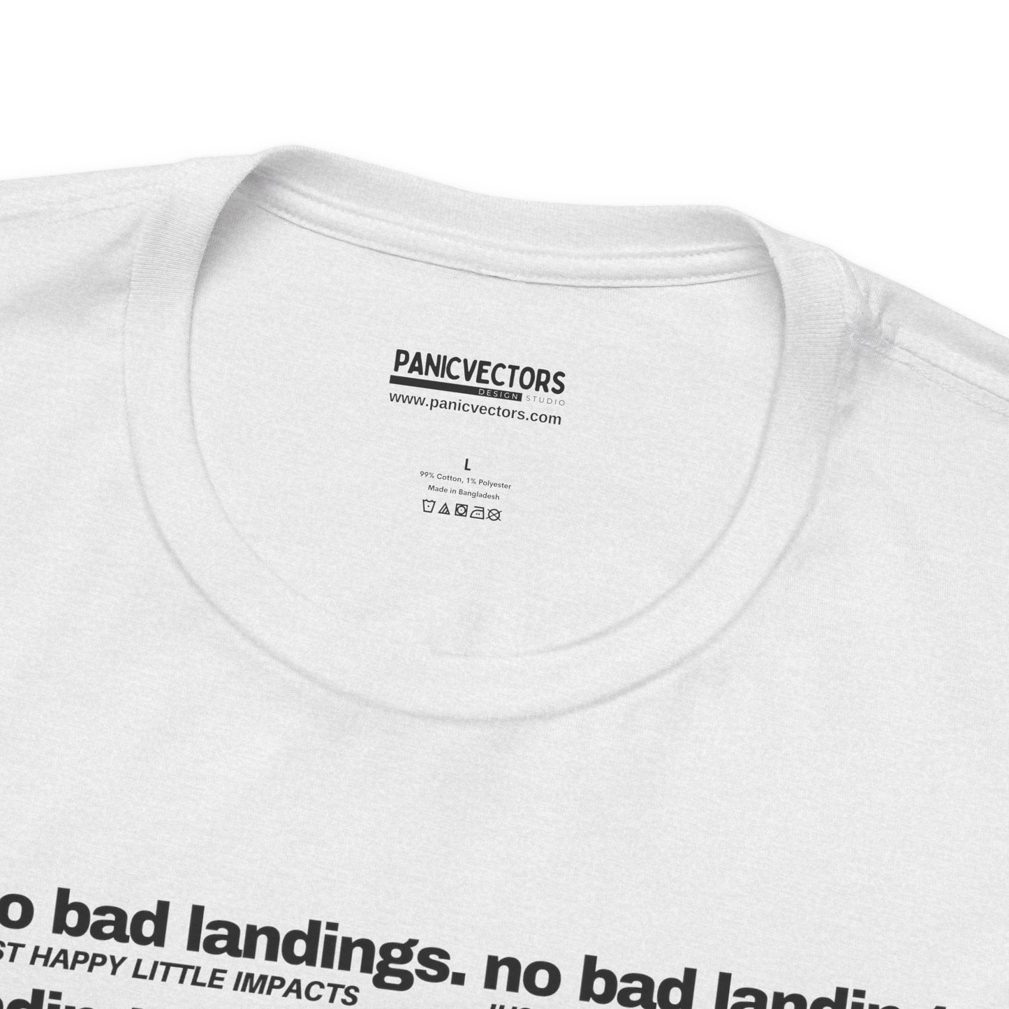No Bad Landings Block Text Tee