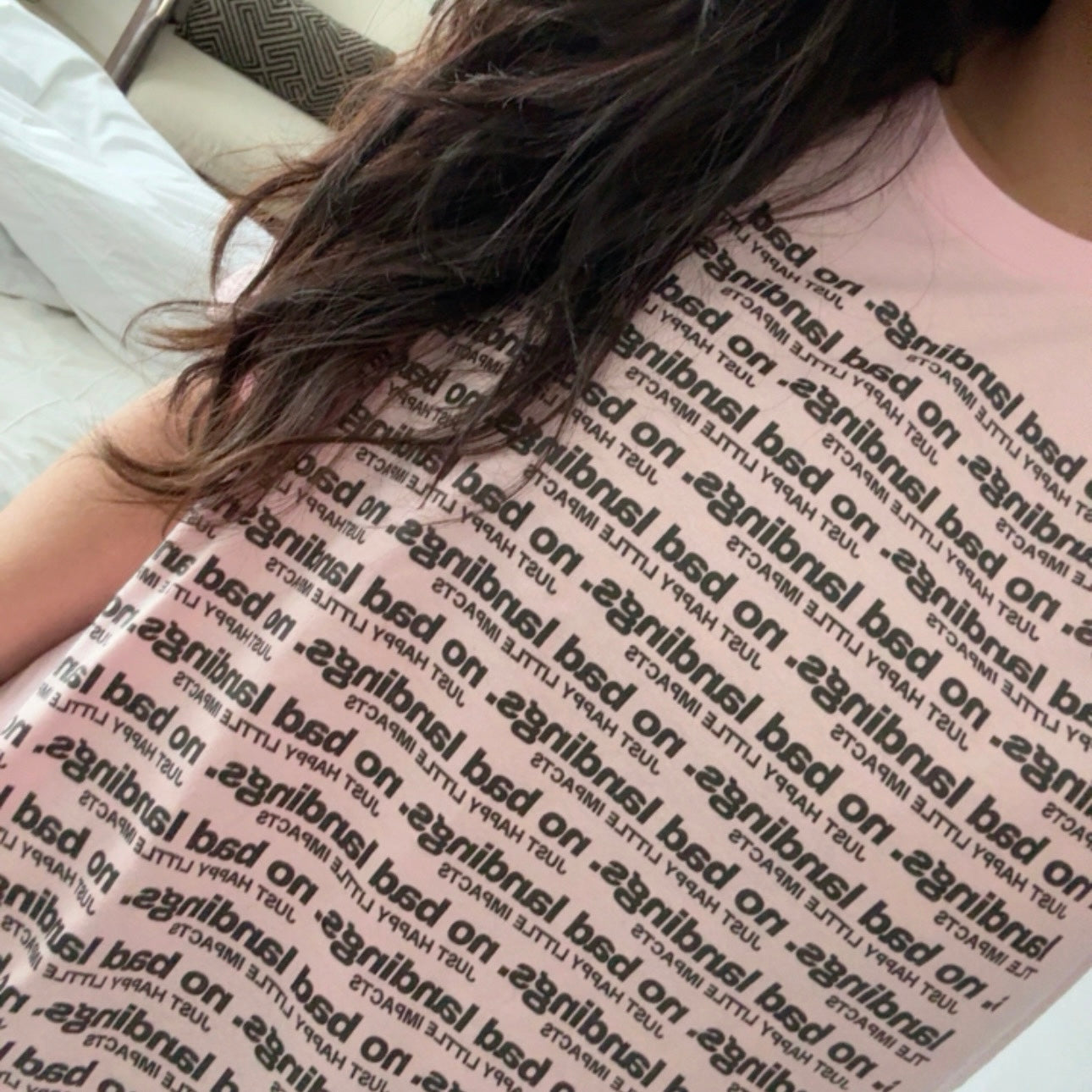 No Bad Landings Block Text Tee