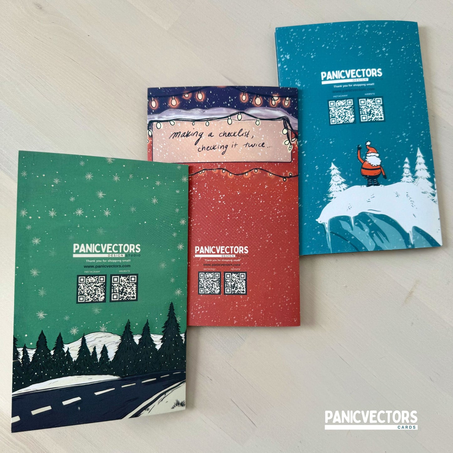 All 3 Variants of the Holiday Cards Pack
