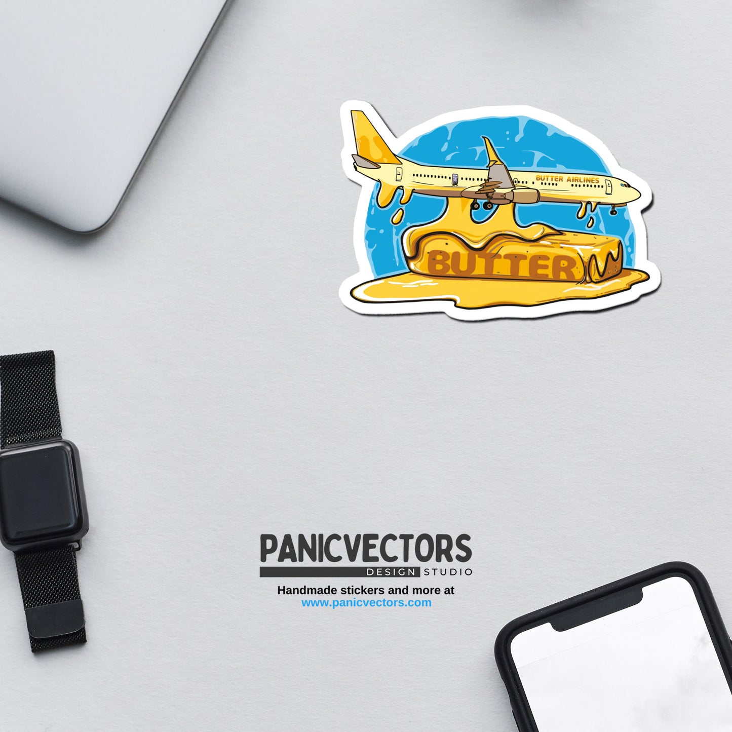 Butter Landings Boeing 737-900 Plug Door Sticker
