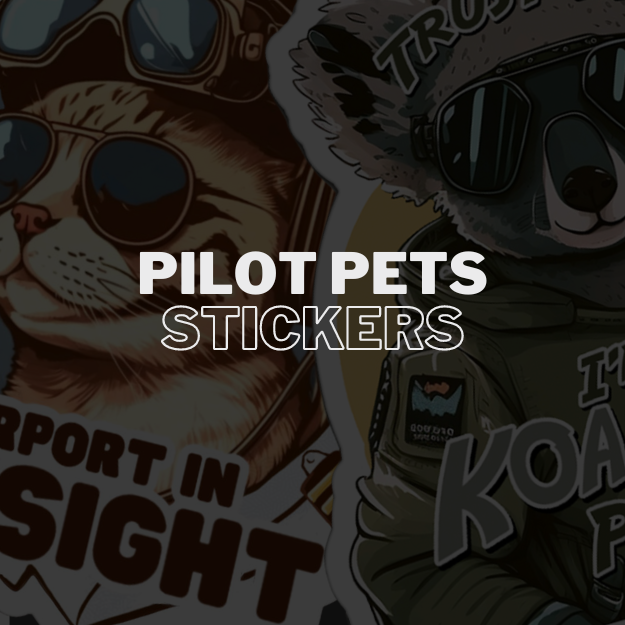 Pilot Pets Stickers
