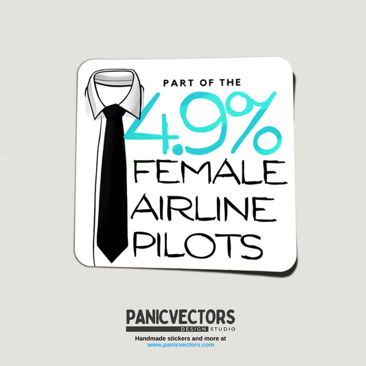 2022 Part of the 4.9% Female Airline Pilots v2.0 Vinyl Sticker