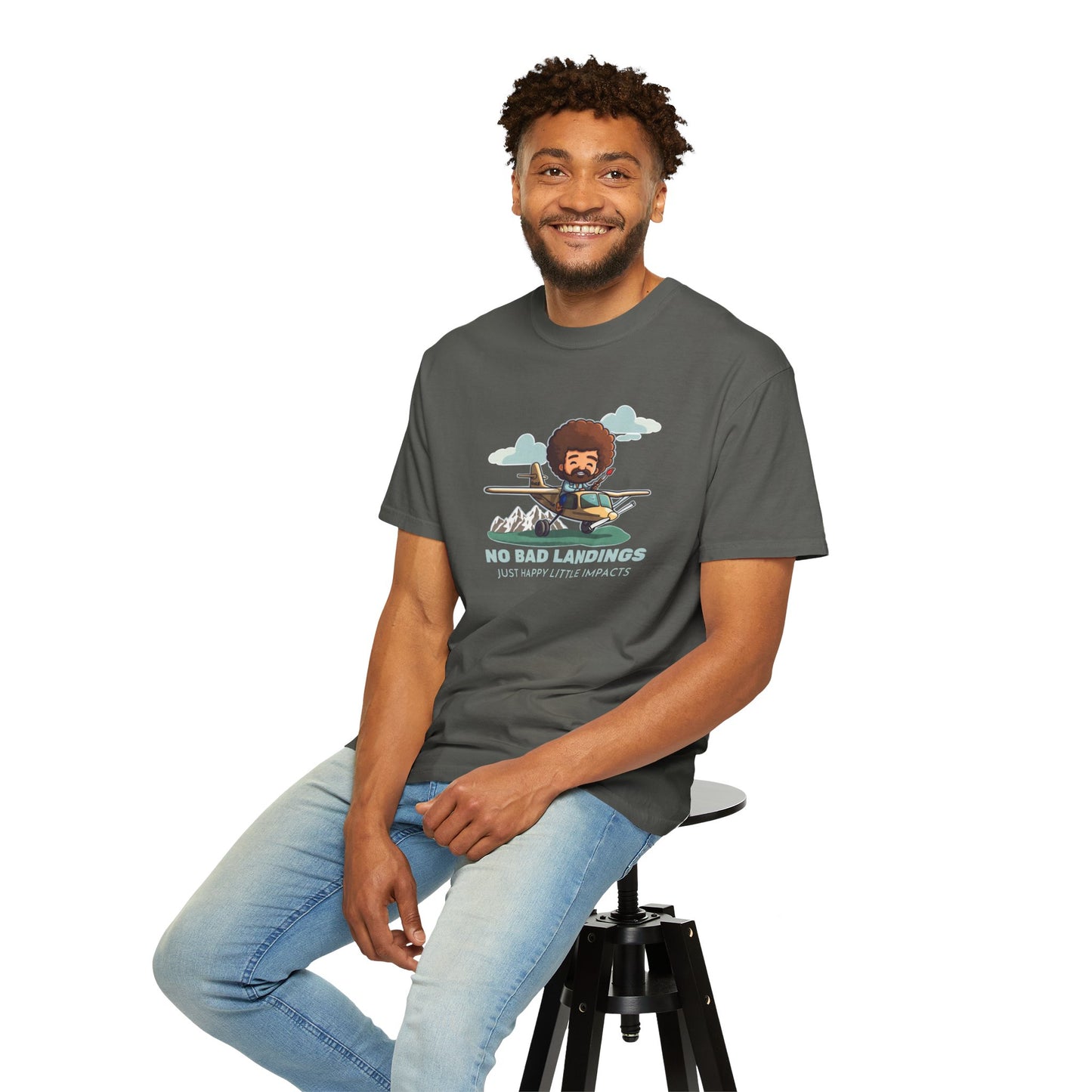 No Bad Landings Garment-Dyed Soft T-shirt