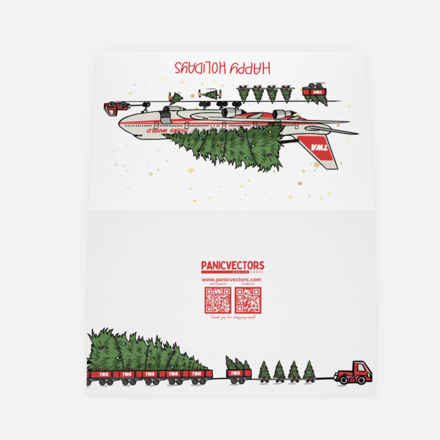TWA 747 With a Tree Card