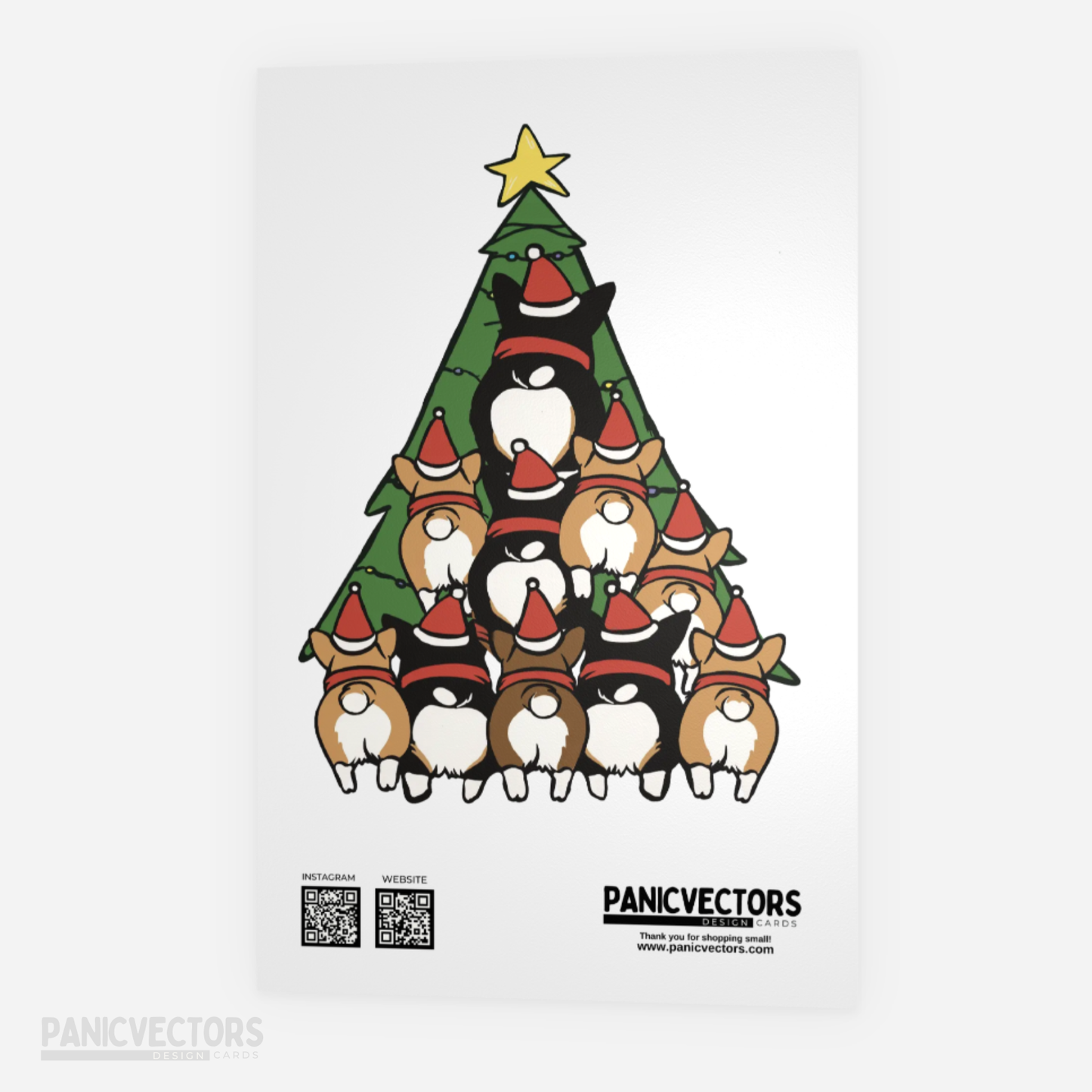 Corgi Christmas Card