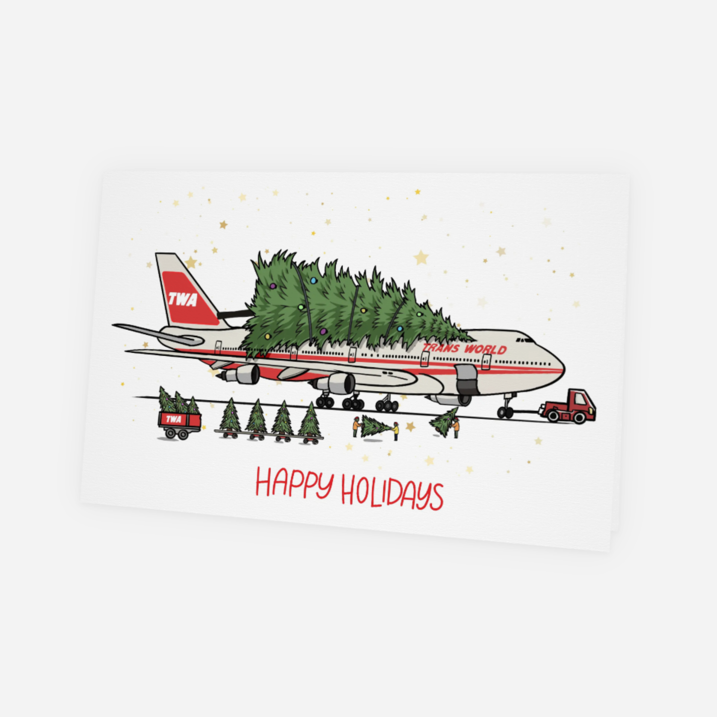 TWA 747 With a Tree Card