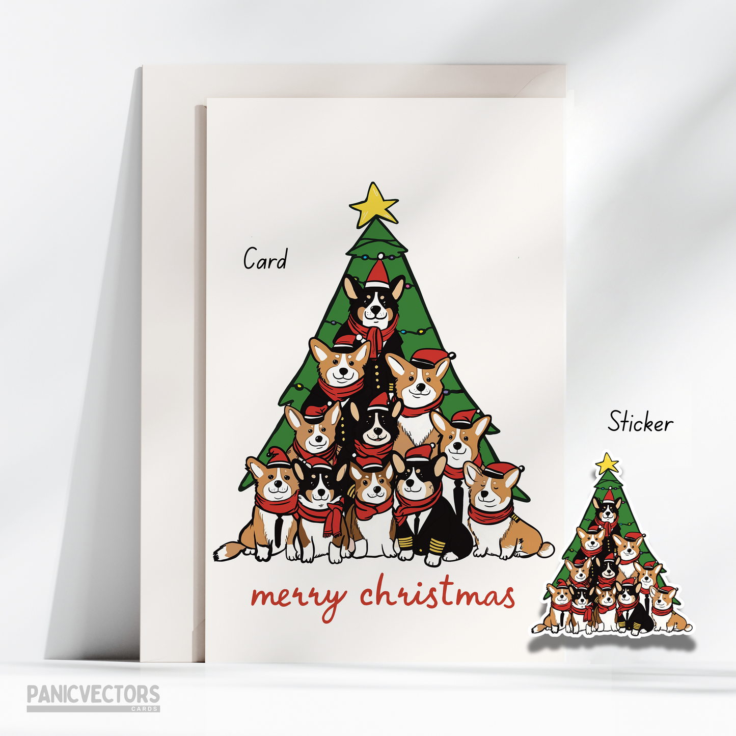 Corgi Christmas Card
