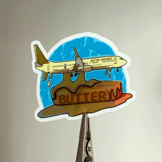 Butter Landings Boeing 737-900 Plug Door Sticker