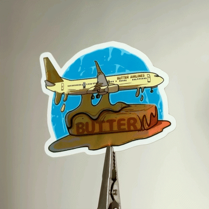 Butter Landings Boeing 737-900 Plug Door Sticker