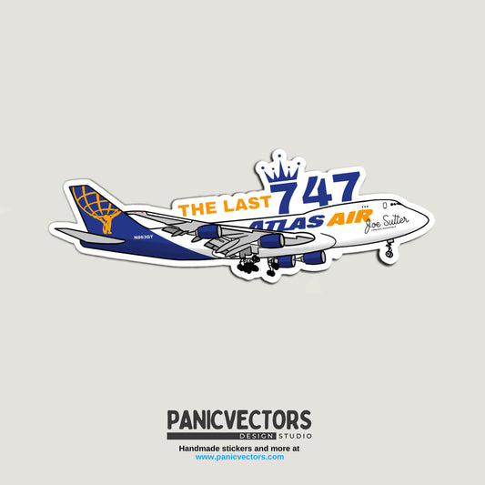 The Last 747 Atlas Air Boeing Vinyl Sticker