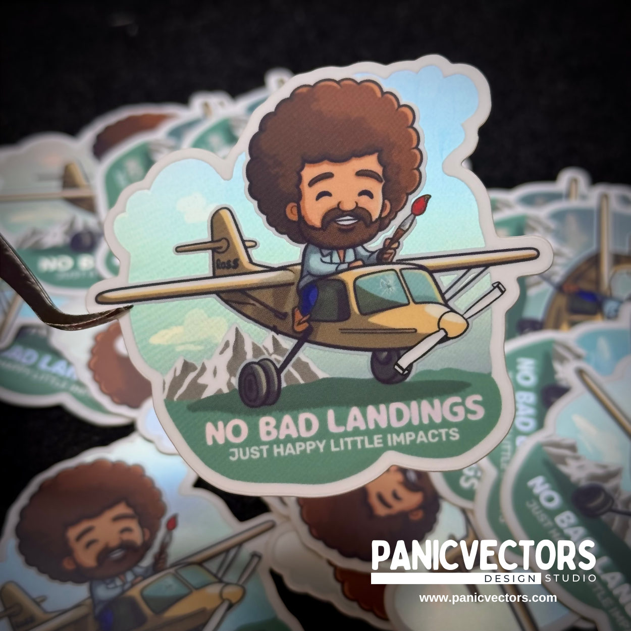 Pack of 9 Popular No Bad Landings Stickers