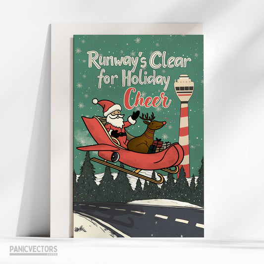 Runway's Clear for Holiday Cheer Sleigh Card