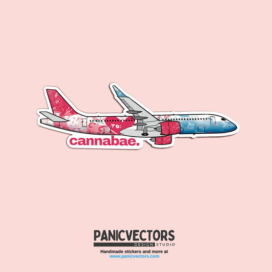 Cannabae the Canadian Airbus Bae A220 Vinyl Sticker
