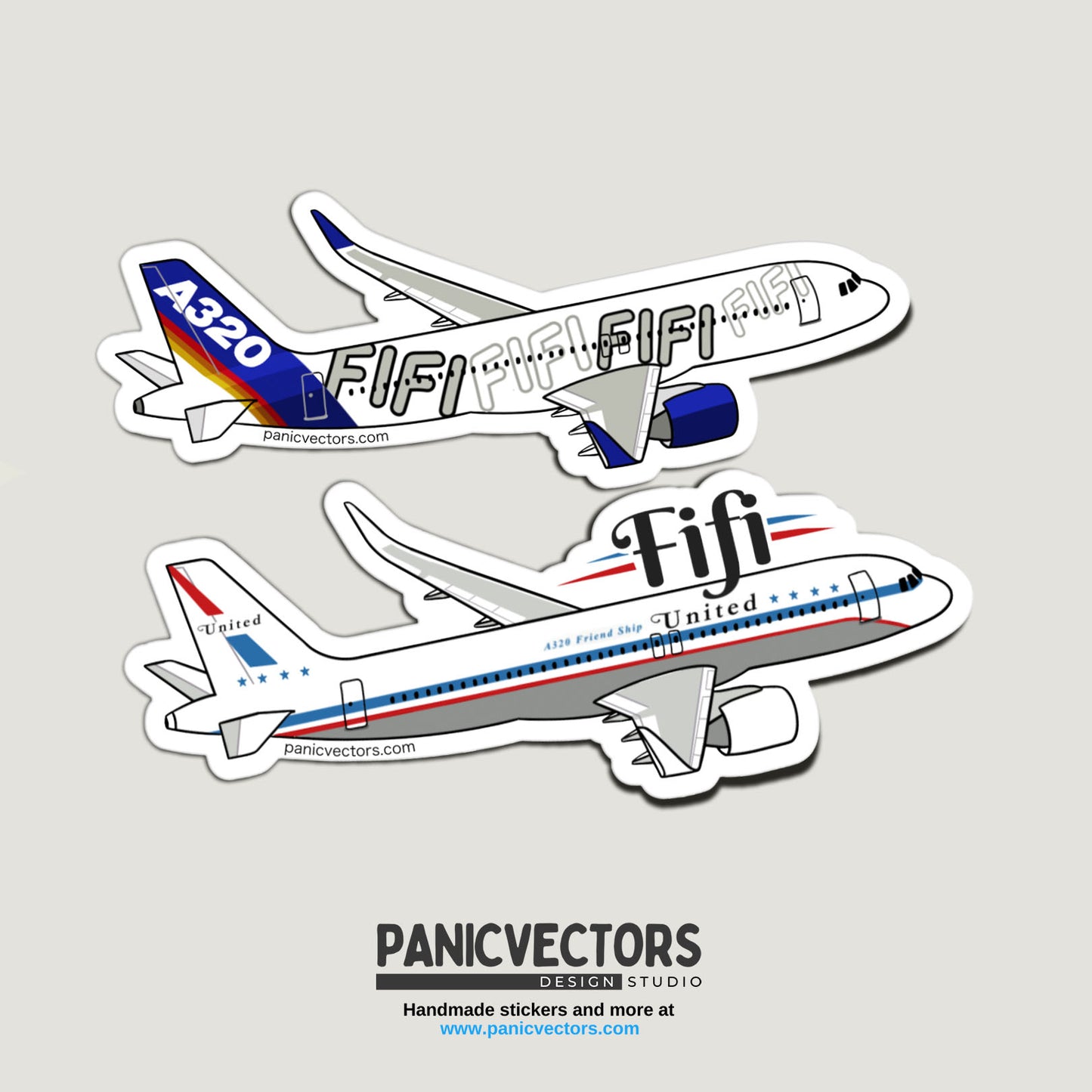 Fifi the Airbus A320 Aviation Vinyl Sticker