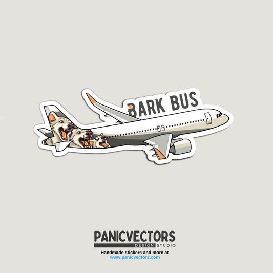 Bark Bus Airbus A320 Vinyl Sticker