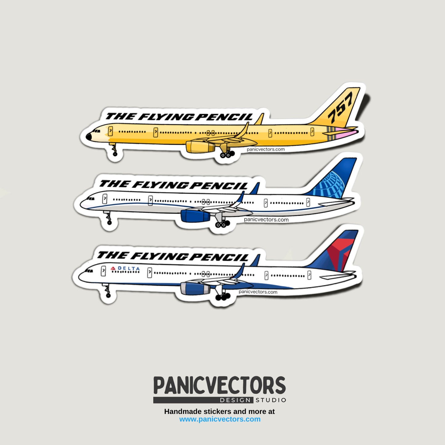 The Flying Pencil Boeing 757 Vinyl Sticker
