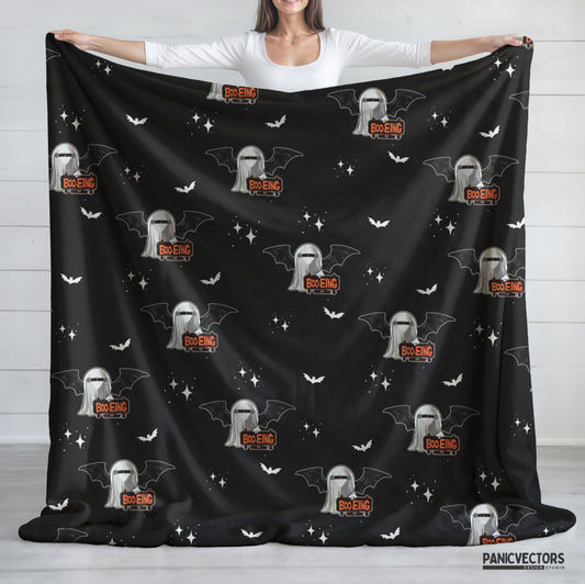 Boo-eing Boeing 737 Velveteen Plush Blanket