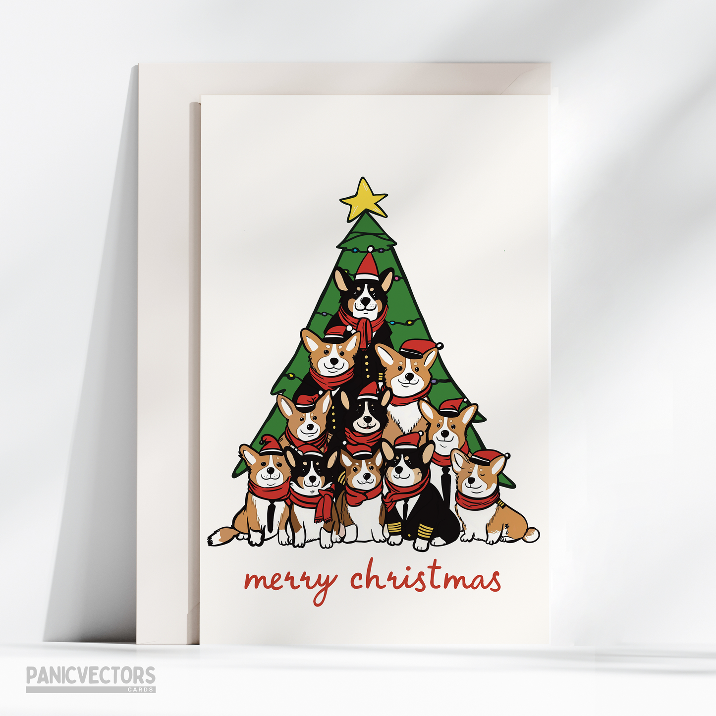 Corgi Christmas Card