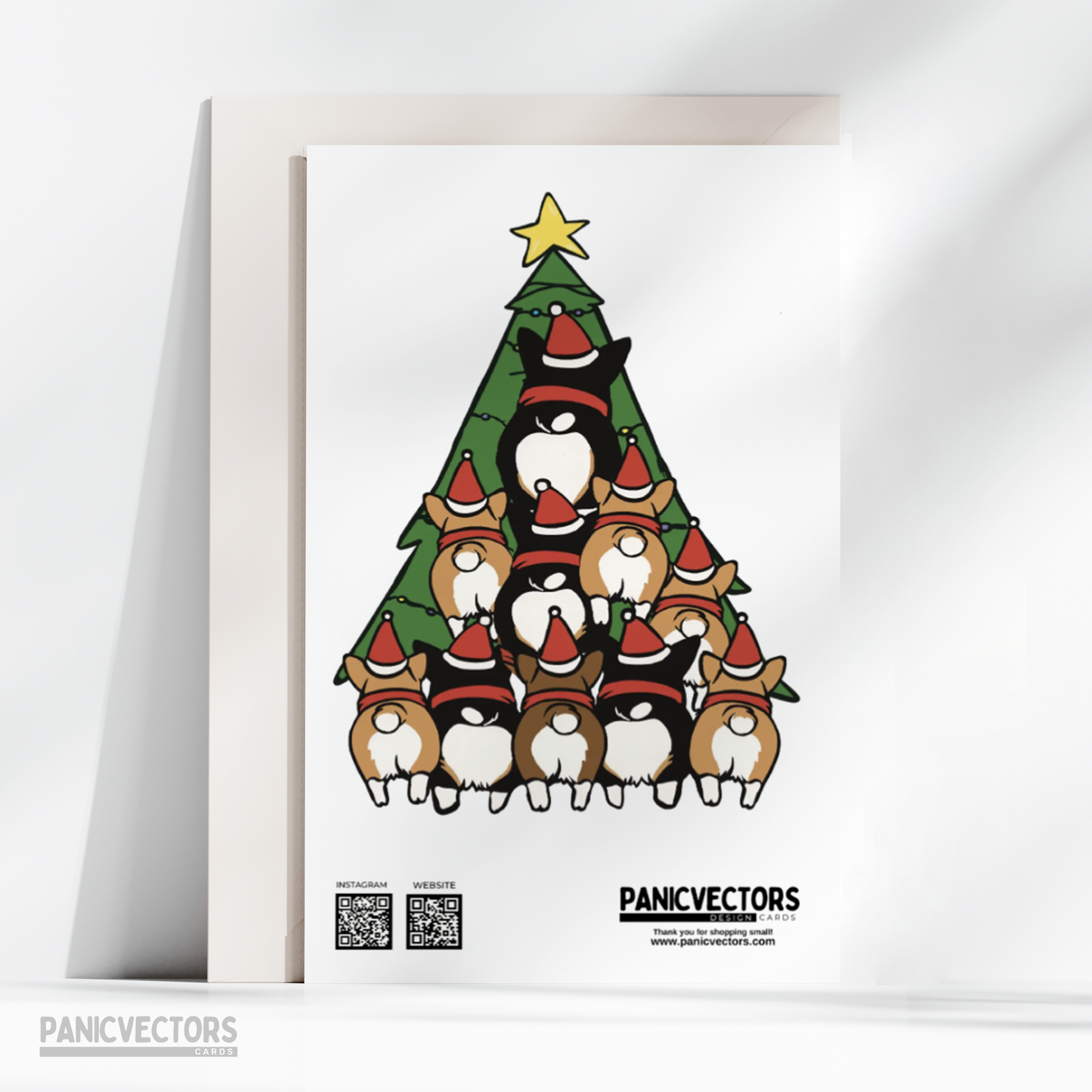 Corgi Christmas Card