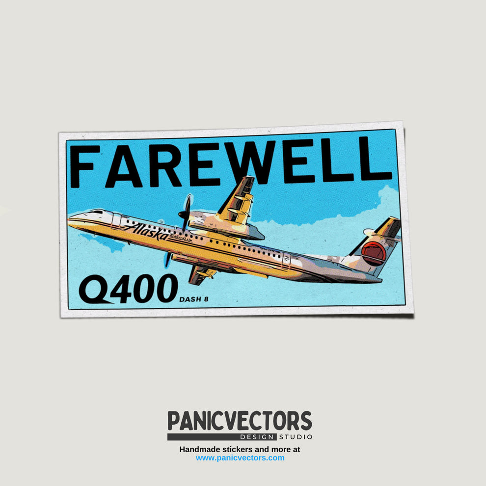 Farewell Dash 8 Q400 Horizon Meatball Vinyl Sticker – Panic Vectors