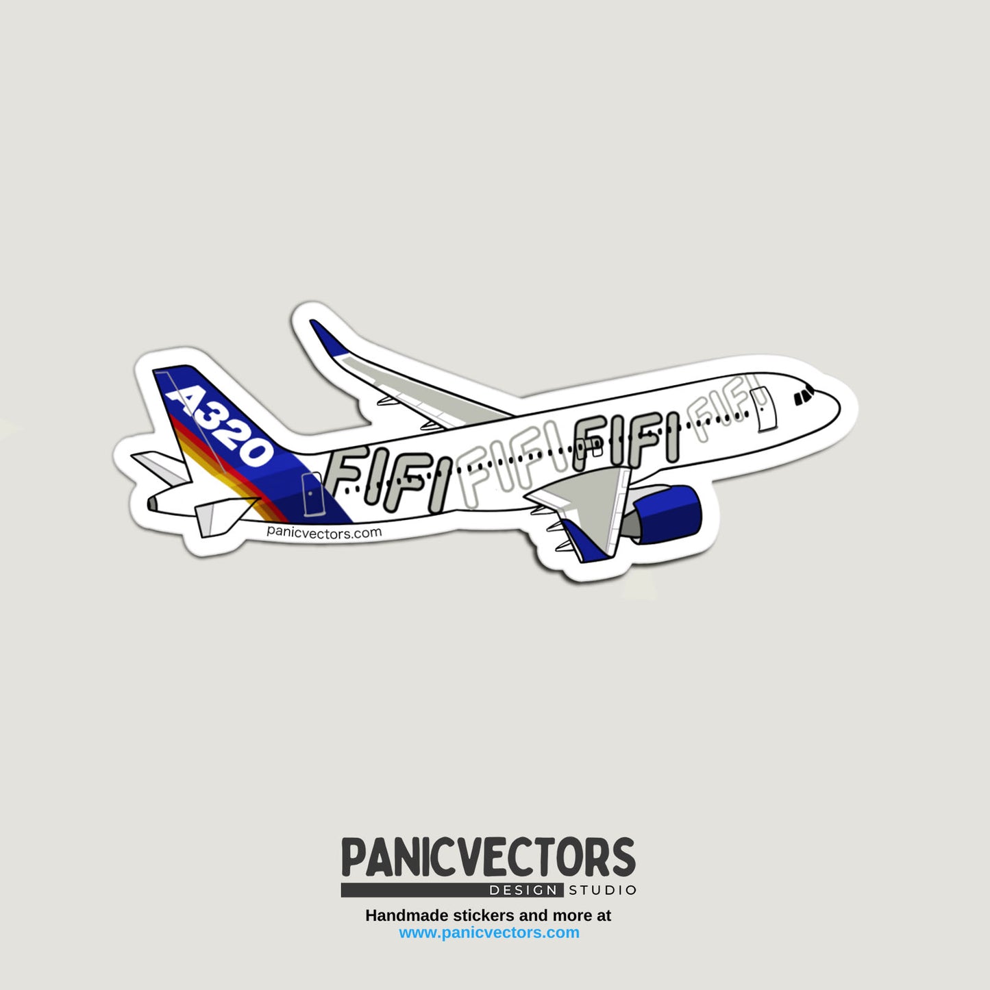 Fifi the Airbus A320 Aviation Vinyl Sticker