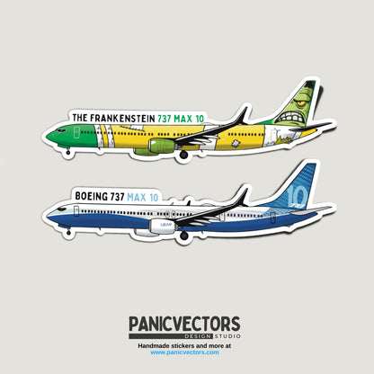 MAX 10 Boeing 737 "The Frankenstein" or Generic Vinyl Sticker