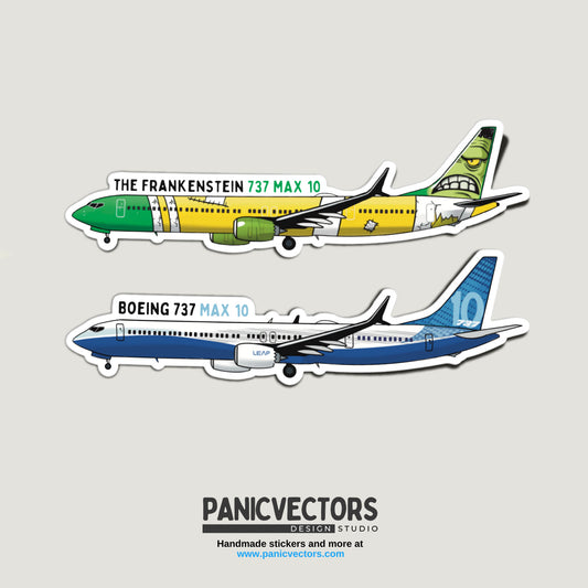 MAX 10 Boeing 737 "The Frankenstein" or Generic Vinyl Sticker