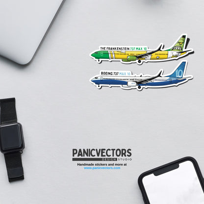 MAX 10 Boeing 737 "The Frankenstein" or Generic Vinyl Sticker