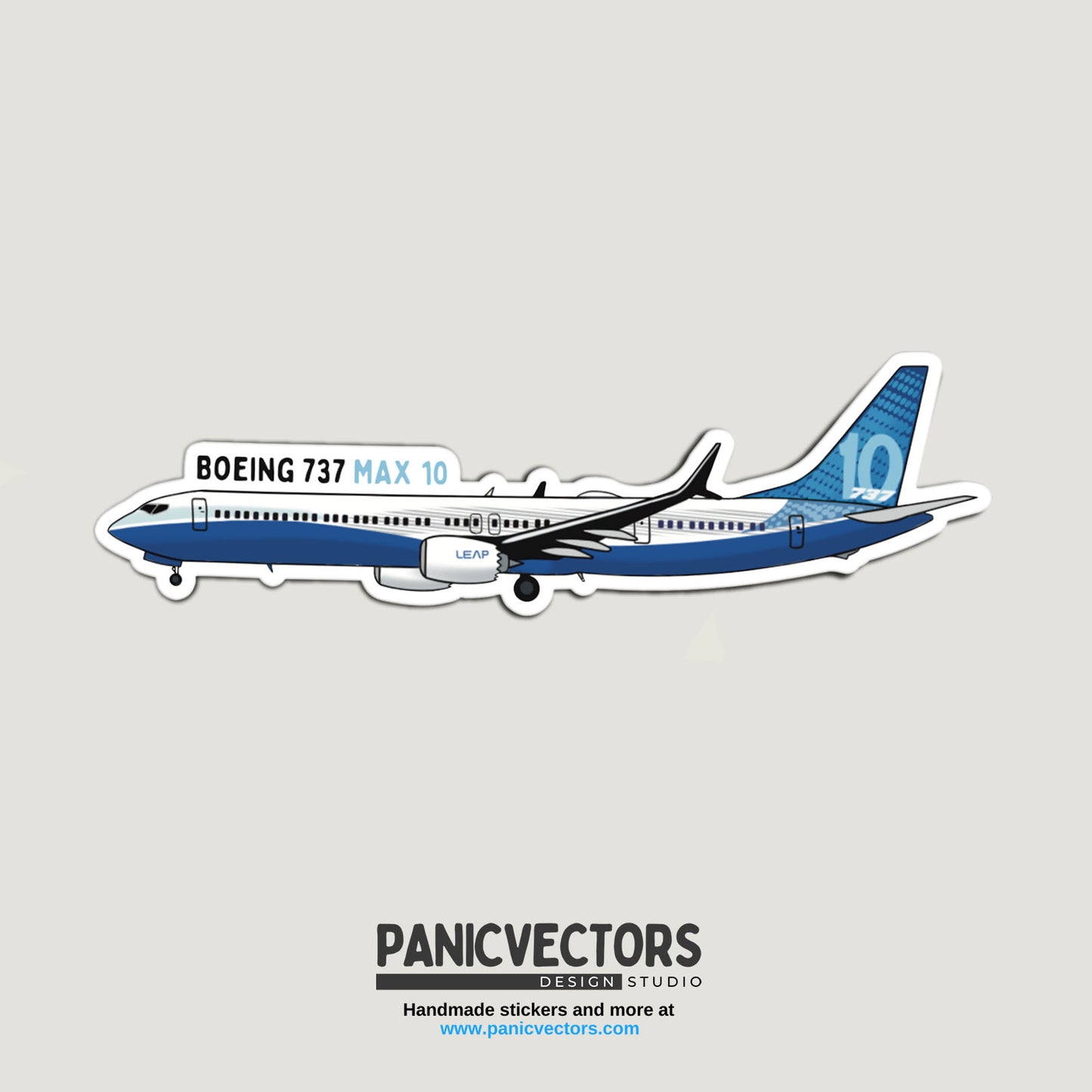 MAX 10 Boeing 737 "The Frankenstein" or Generic Vinyl Sticker