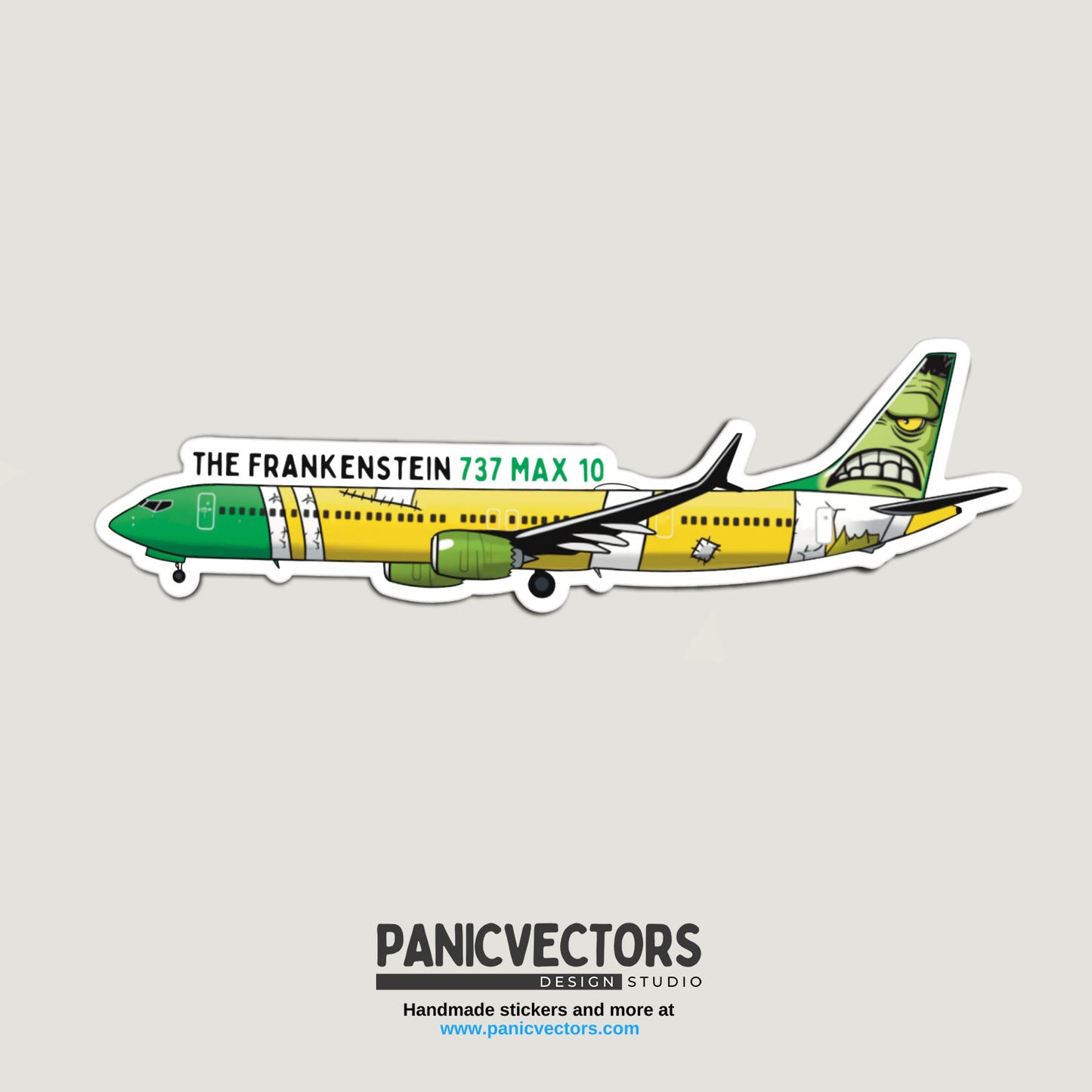 MAX 10 Boeing 737 "The Frankenstein" or Generic Vinyl Sticker