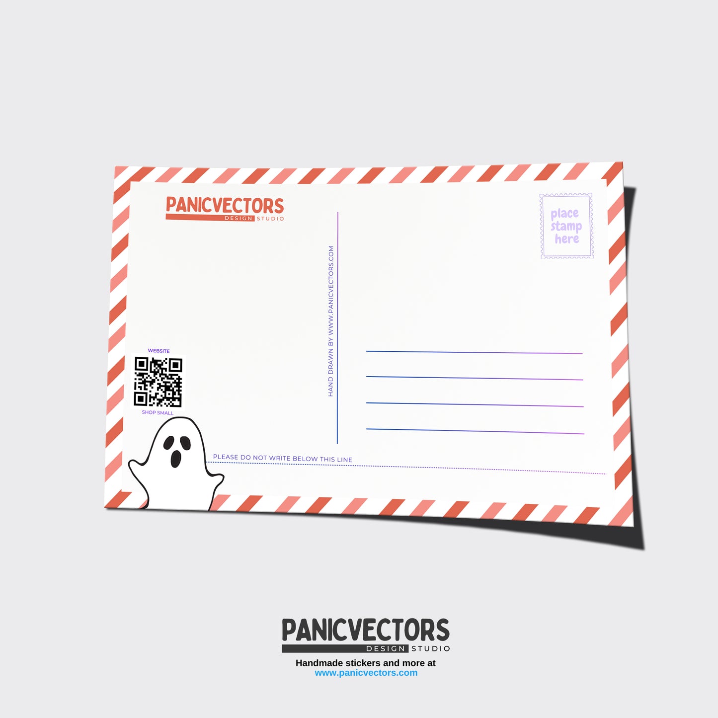 Ghost Planes Halloween Postcard