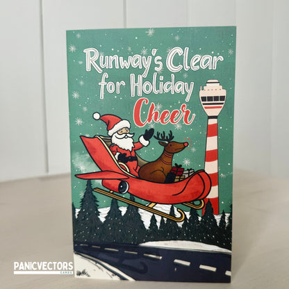 Runway's Clear for Holiday Cheer Sleigh Card