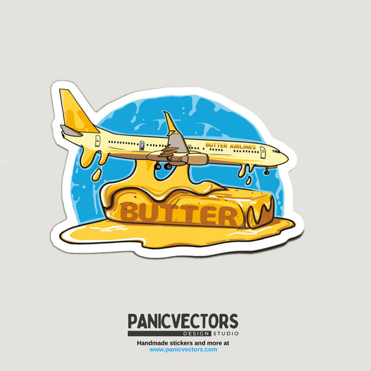 Butter Landings Boeing 737-900 Plug Door Sticker