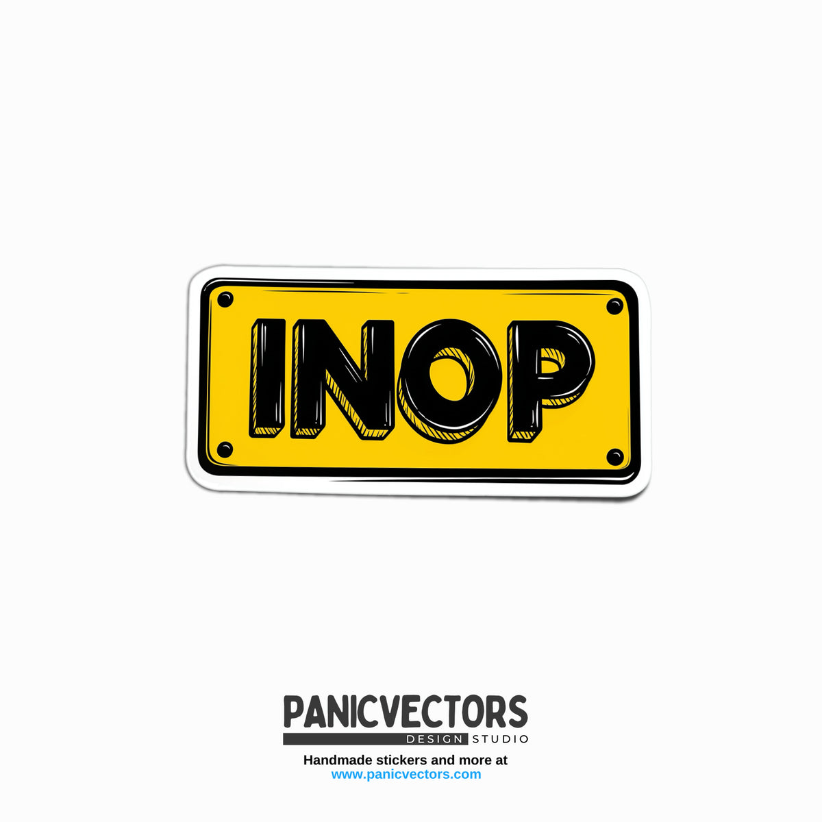 Small Inop Stickers INOP – Panic Vectors
