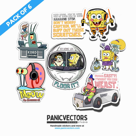 Pack of 6 Spongy Aviation Stickers