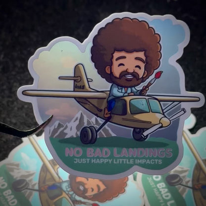 Pack of 9 Popular No Bad Landings Stickers