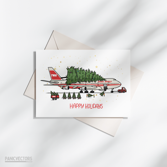 TWA 747 With a Tree Card