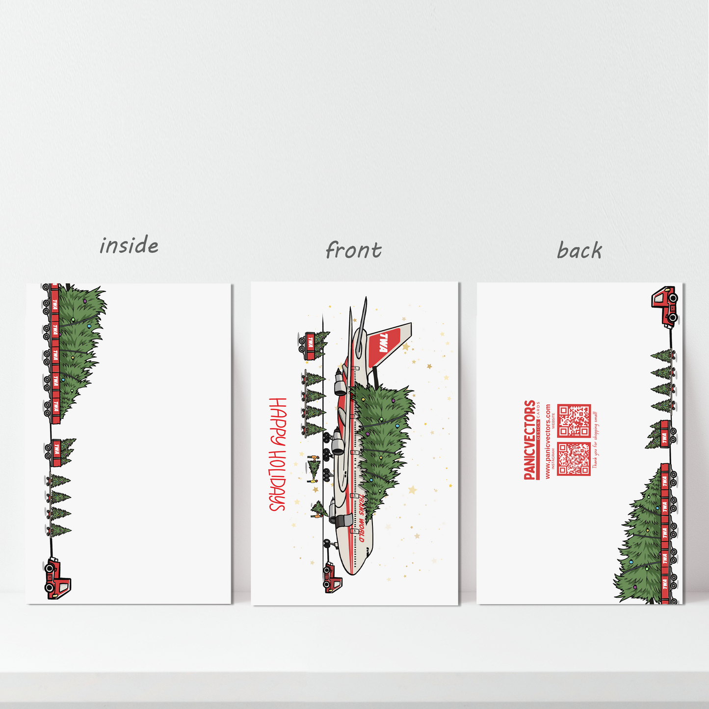 TWA 747 With a Tree Card