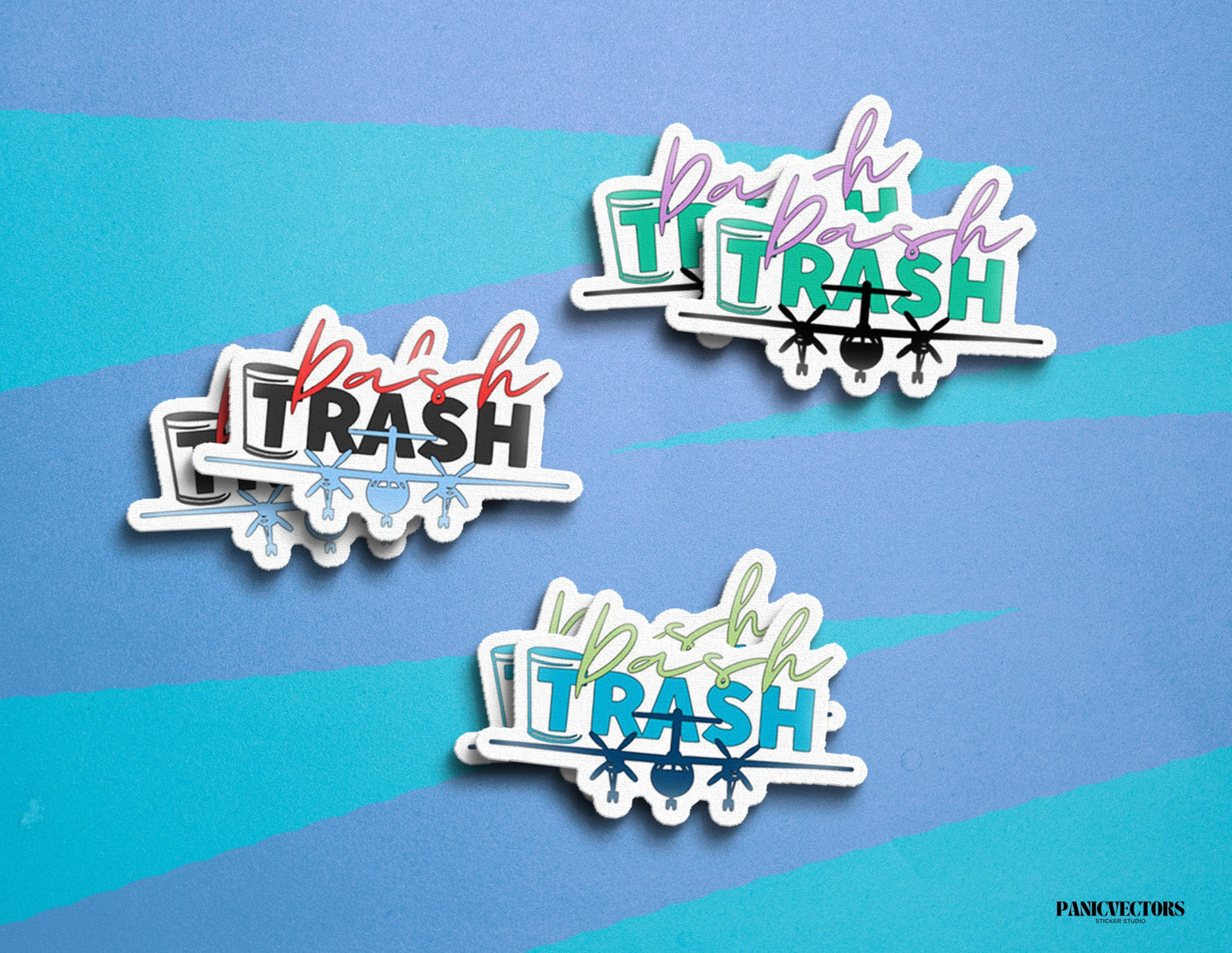 Dash Trash Dash-8 Q400 Vinyl Sticker