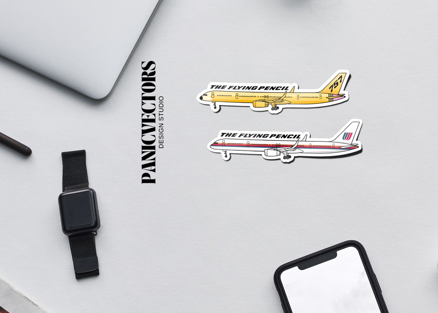 The Flying Pencil Boeing 757 Vinyl Sticker