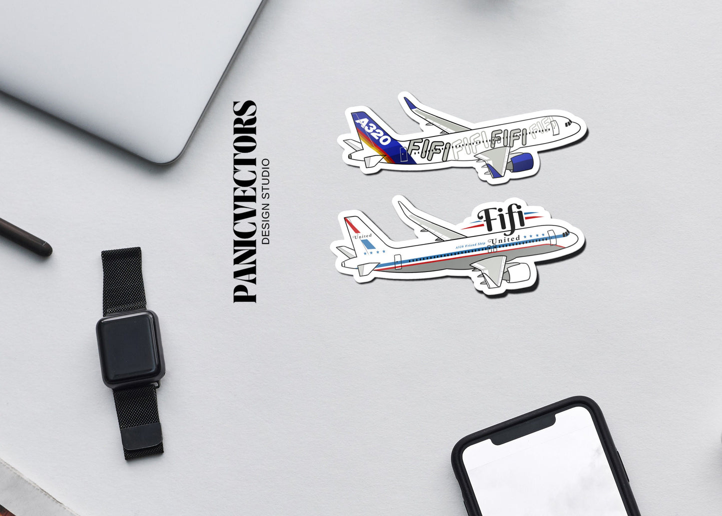 Fifi the Airbus A320 Aviation Vinyl Sticker