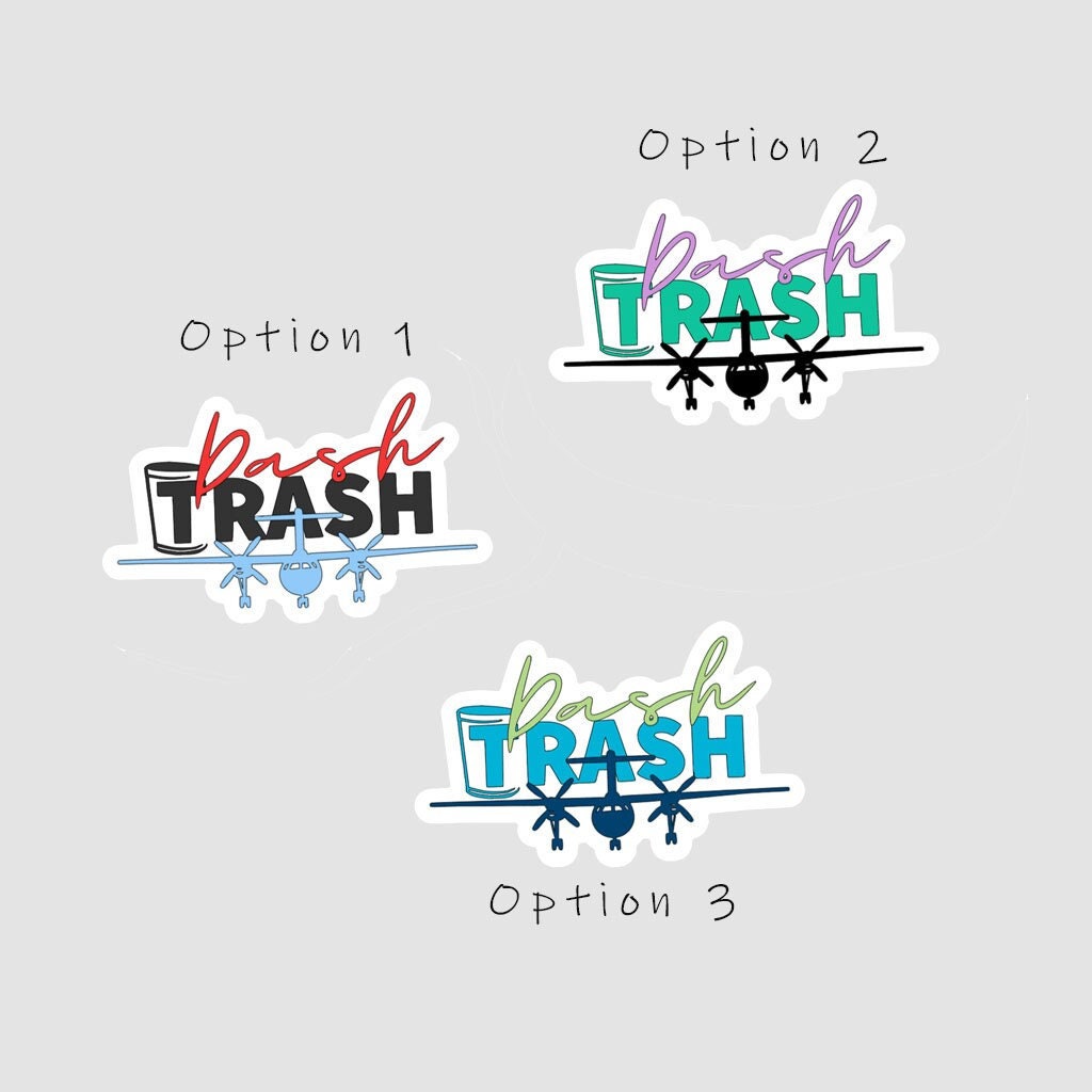 Dash Trash Dash-8 Q400 Vinyl Sticker