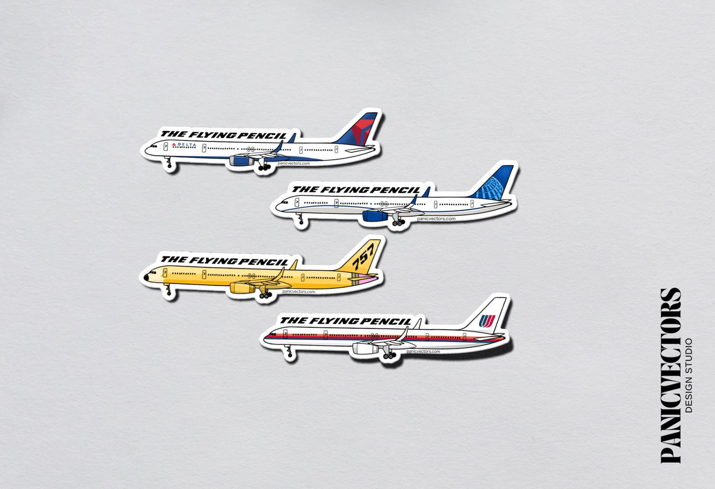 The Flying Pencil Boeing 757 Vinyl Sticker