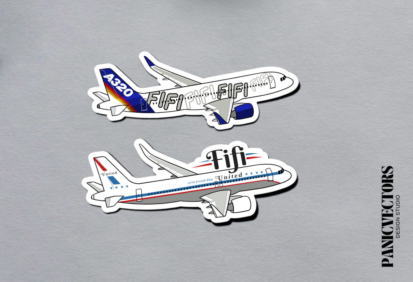 Fifi the Airbus A320 Aviation Vinyl Sticker