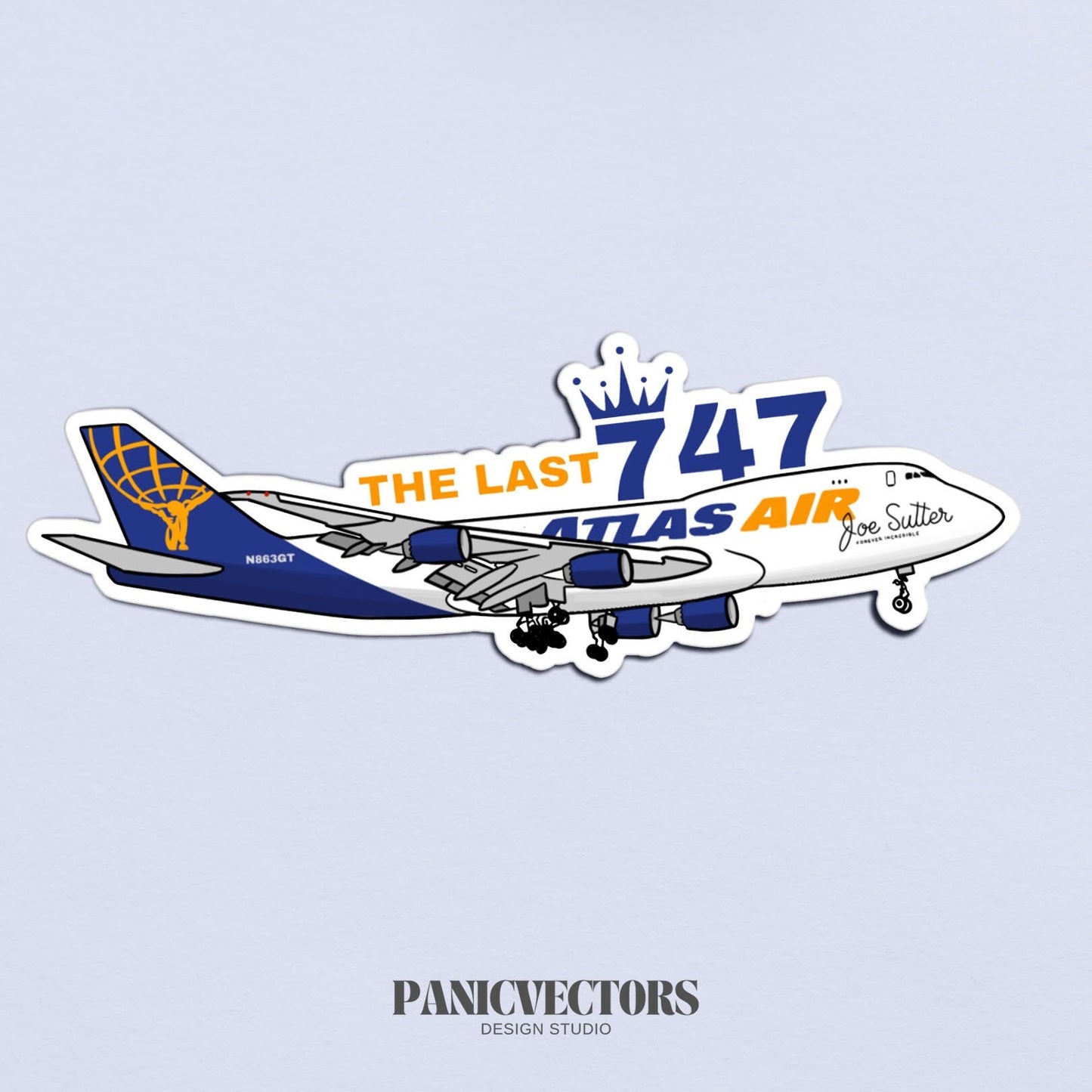 The Last 747 Atlas Air Boeing Vinyl Sticker