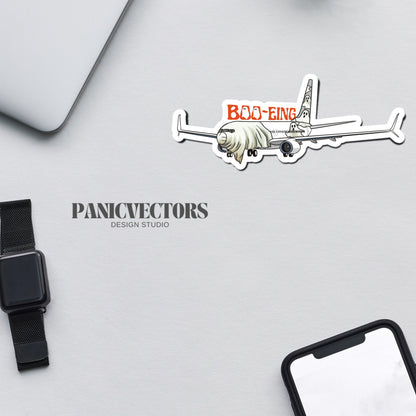 BOO-EING 737 Ghost Sheets Halloween Vinyl Sticker